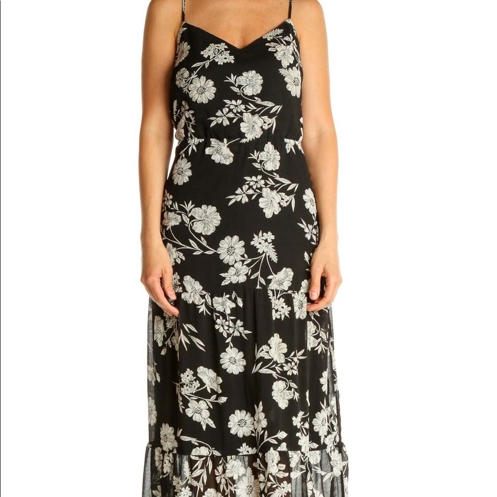 J. Crew Mercantile Daisy Floral Maxi Dress | Color: Black and white Size:10